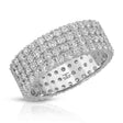 Eternity Diamond Ring 4 Row Stacked The Gold Goddess front close up view 