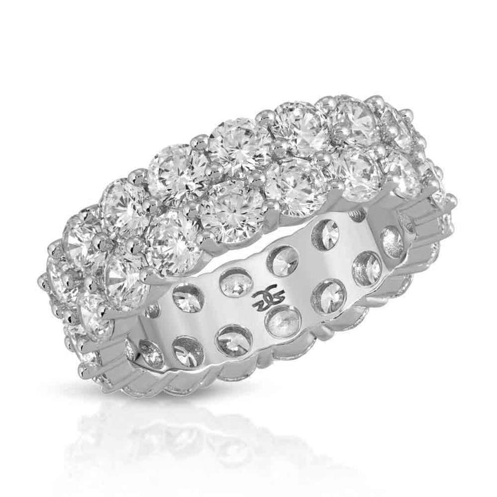White Gold Diamond Dual Eternity Ring The Gold Gods Front