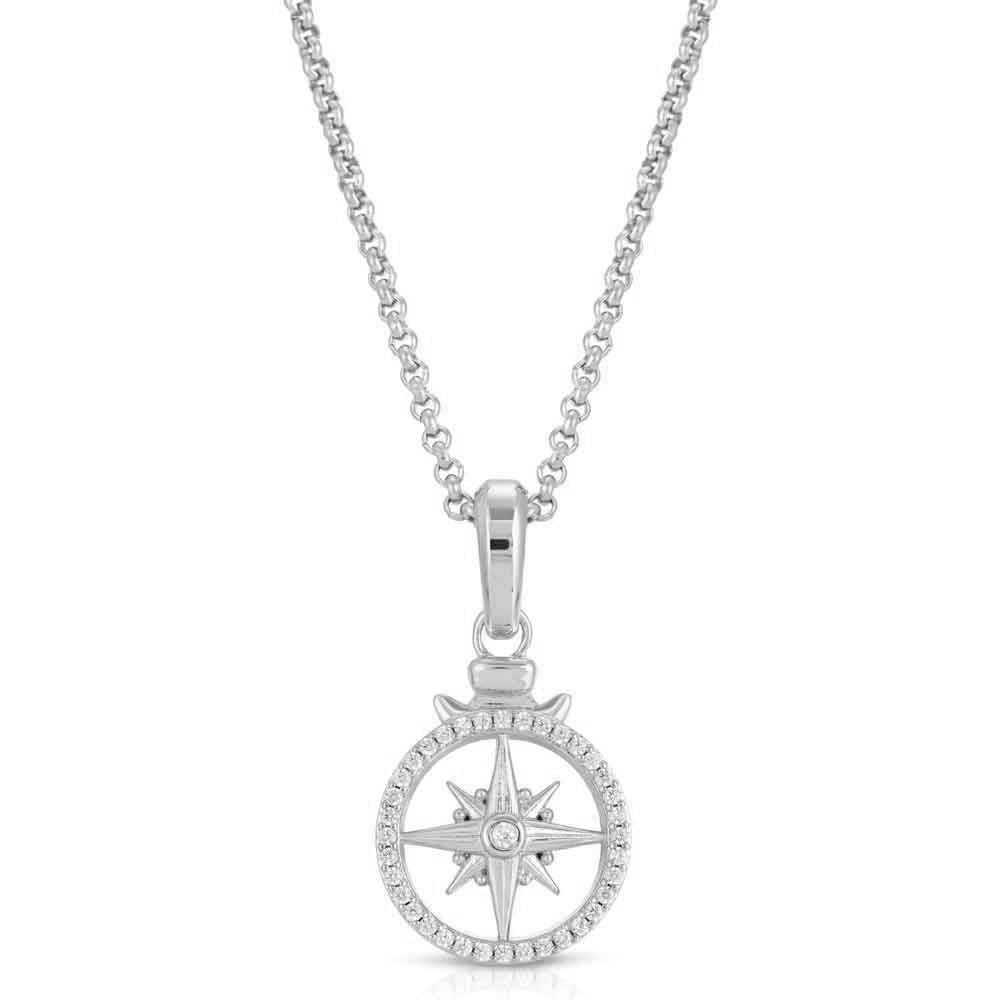 Micro Open Compass Necklace Pendant The Gold Gods 7