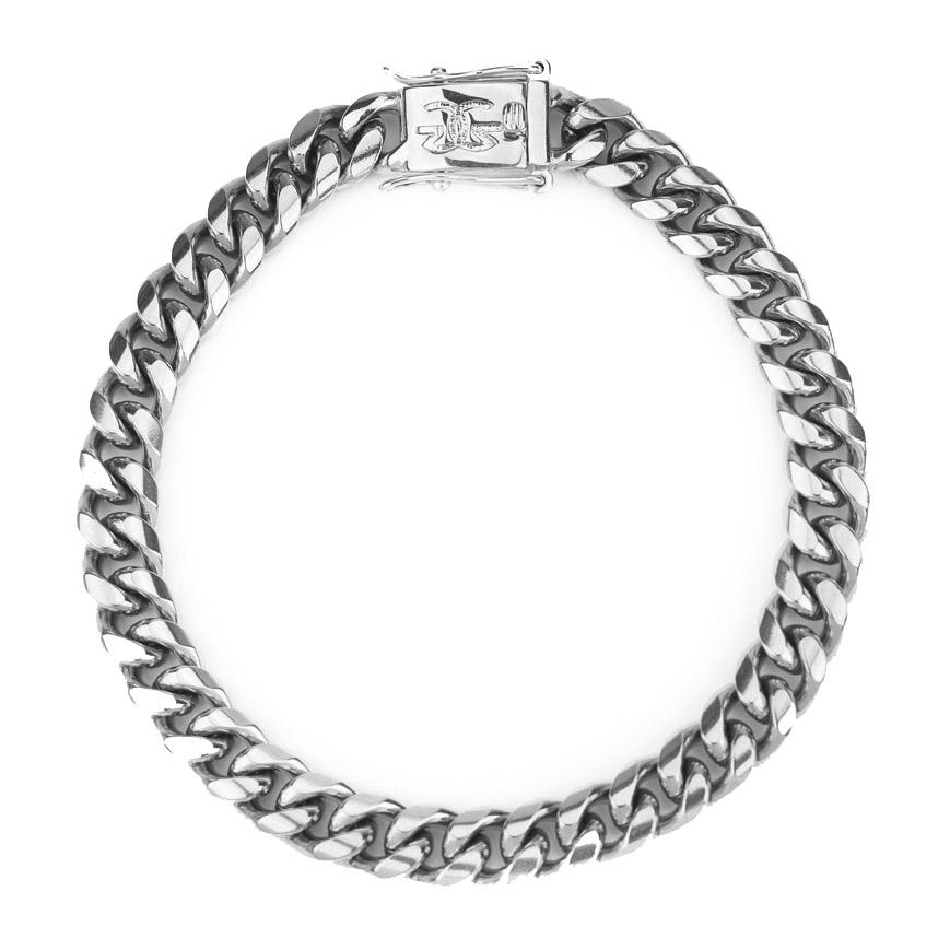 Miami Cuban Link Bracelet (8mm) White Gold / 8 mm / 7.5 Inches