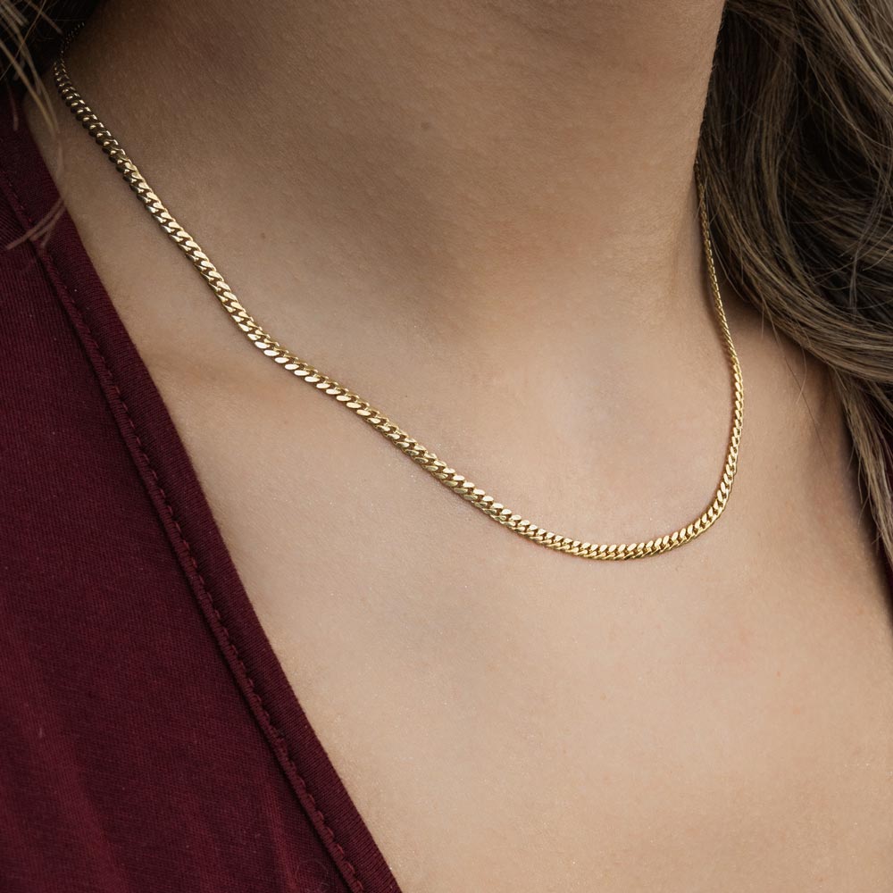 Women’s Solid Gold Cuban Link Chain | The Gold Goddess – The Gold Gods