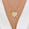 Womens Diamond Heart Necklace The Gold Goddess 1