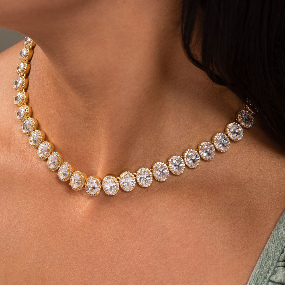 14KT Gold Diamond Marissa Tennis Necklace – DilaraSaatci